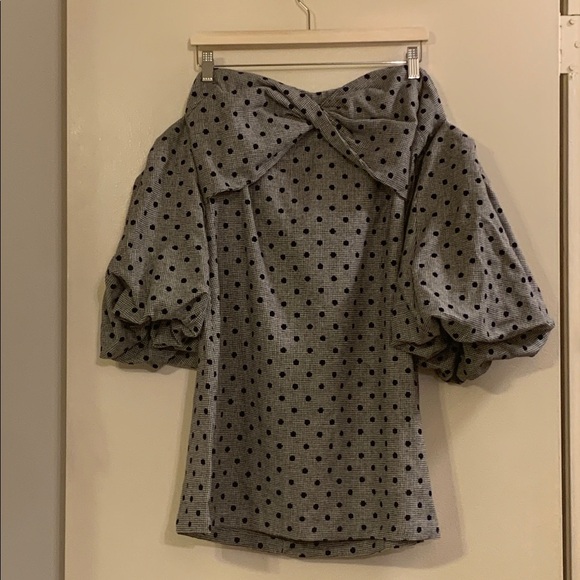 EGGIE by URBAN OUTFITTERS Delilah Polka Dot Puff Sleeve Dress - Picture 4 of 8